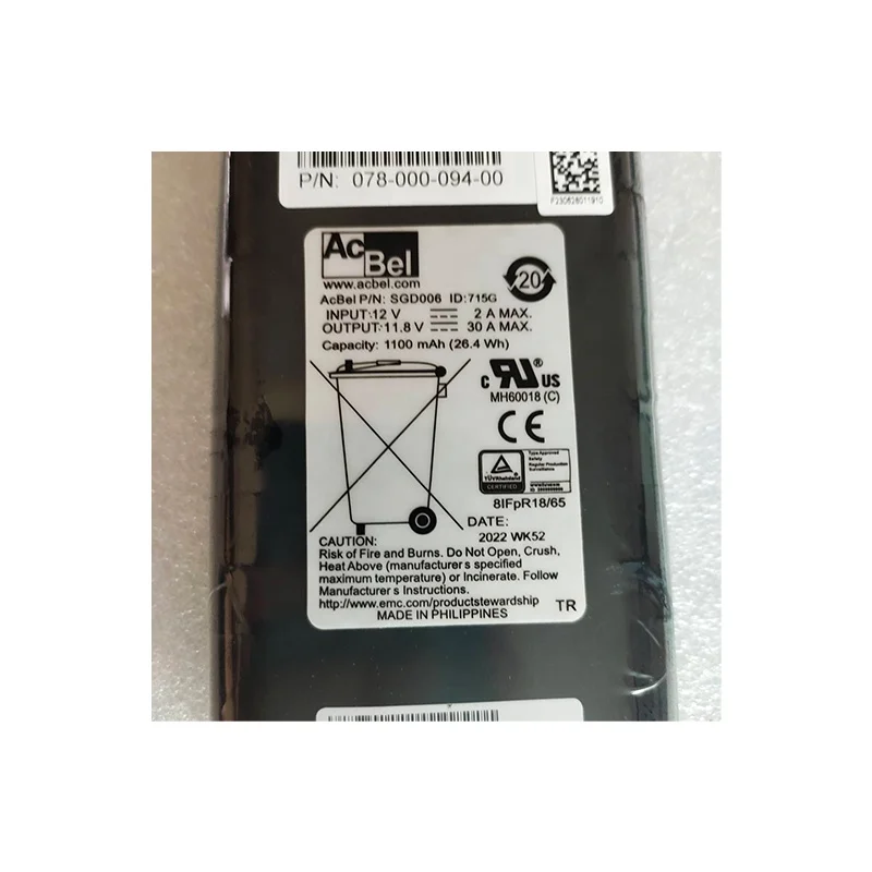 New In Stock 078-000-094-00  For EMC Unity 300 400 500 600 BBU Battery