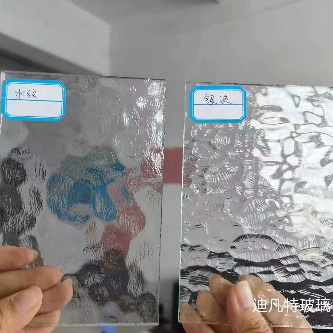 3mm-10mm Clear Figured Patterned Glass with Karatachi, Mitlite/Flord/Moru/ Nashiji/Dark Nashiji Optional