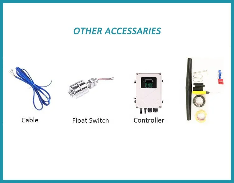 Водоснабжение 3-дюймовый DC Солнечный 48 В Погружной глубокий скважинный насос Скважинные водяные насосы