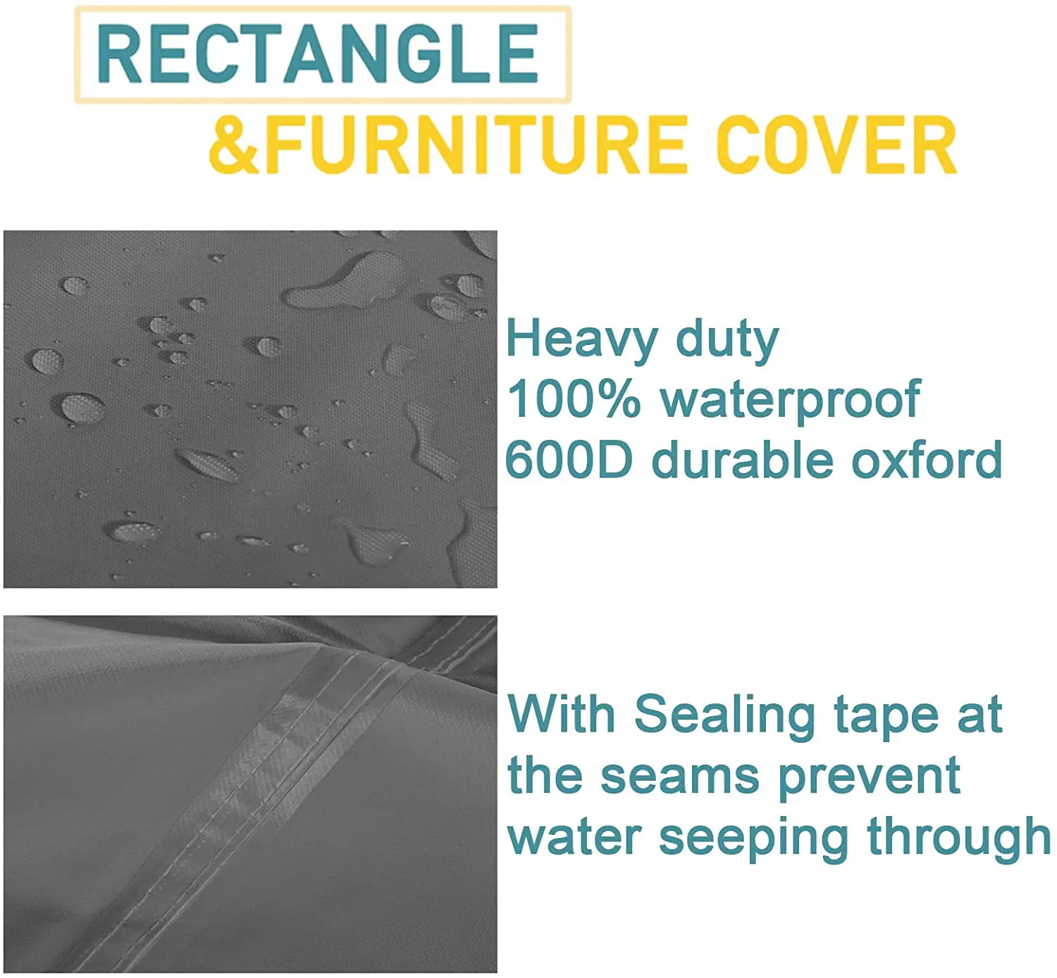 Oxford heavy duty fabric outdoor patio furniture dust proof waterproof uv protection sofa cover