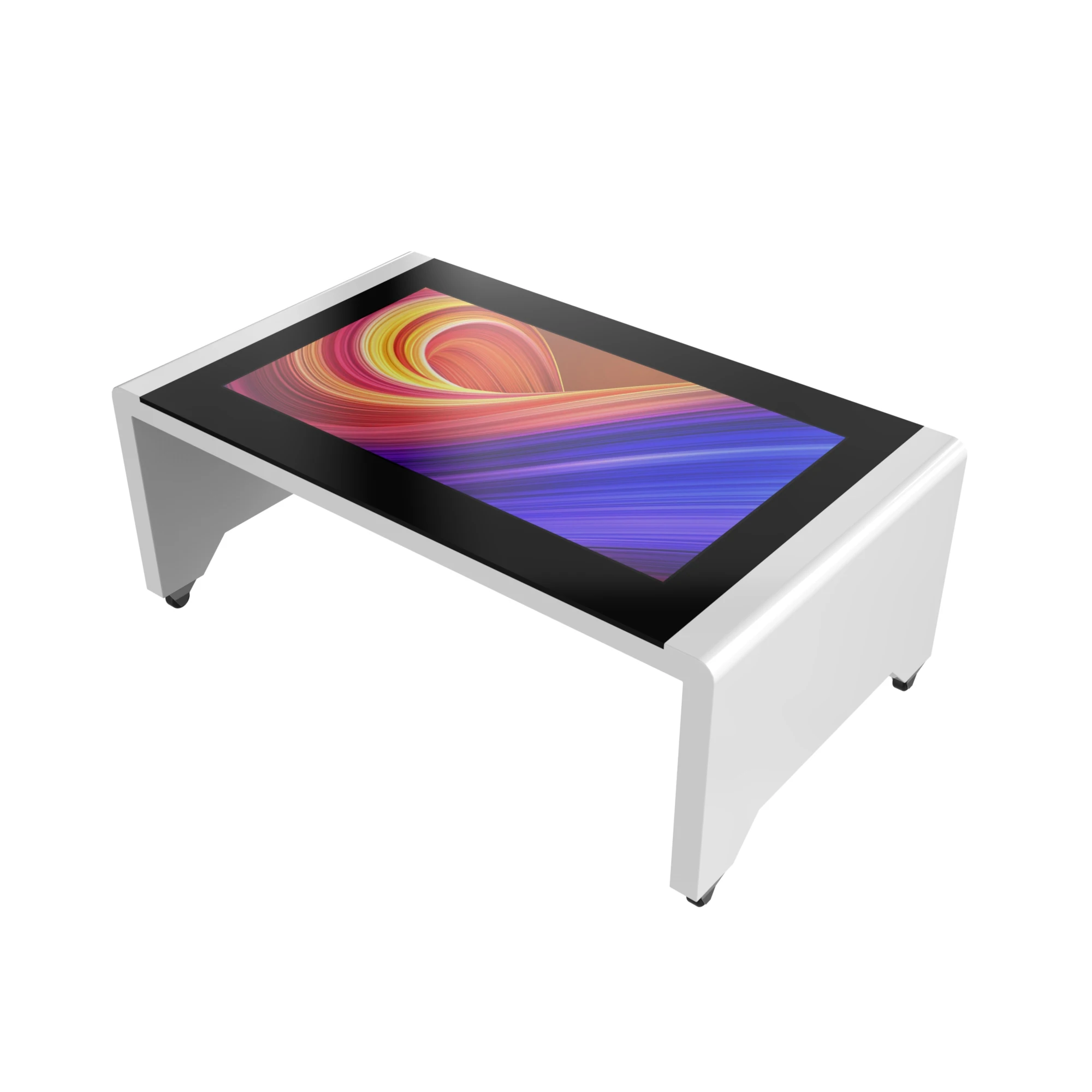 43 inch 4K kids smart table multi touch screen Interactive touch table with moving wheels