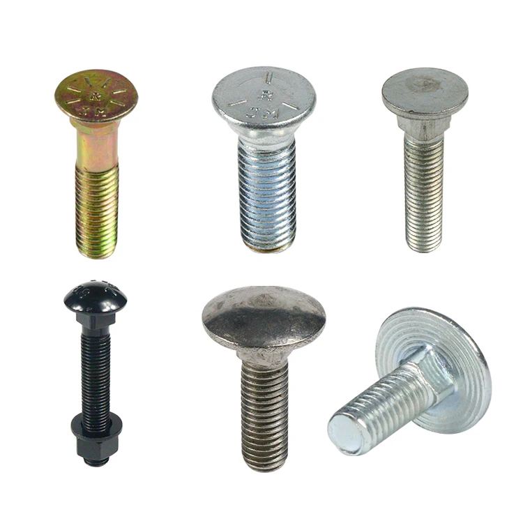 Stainless Steel 304/ 316 Hex Bolts and Nuts Zinc Plated Zinc Plated flange  bolt and carriage bolt