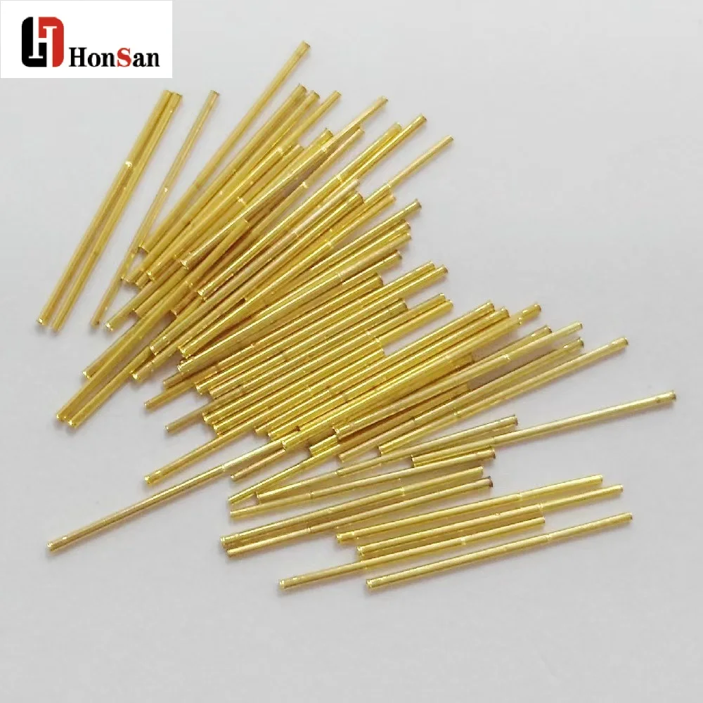 Hot sale Gold Plated Cnc Parts Female Male Spring Loaded Connector Conductive Elastic Telescopic Probe Pogo Pin