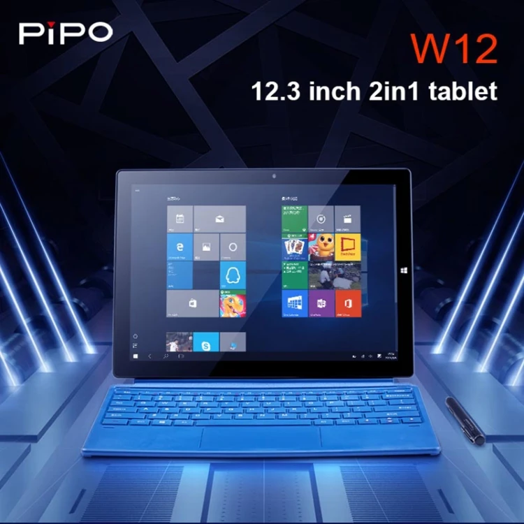 bulk sale 2 in 1tablet  pipo W12 12.3 inch 2880*1920 IPS high resolution In tel Qual comm snapdragon 850 window tablet 4G