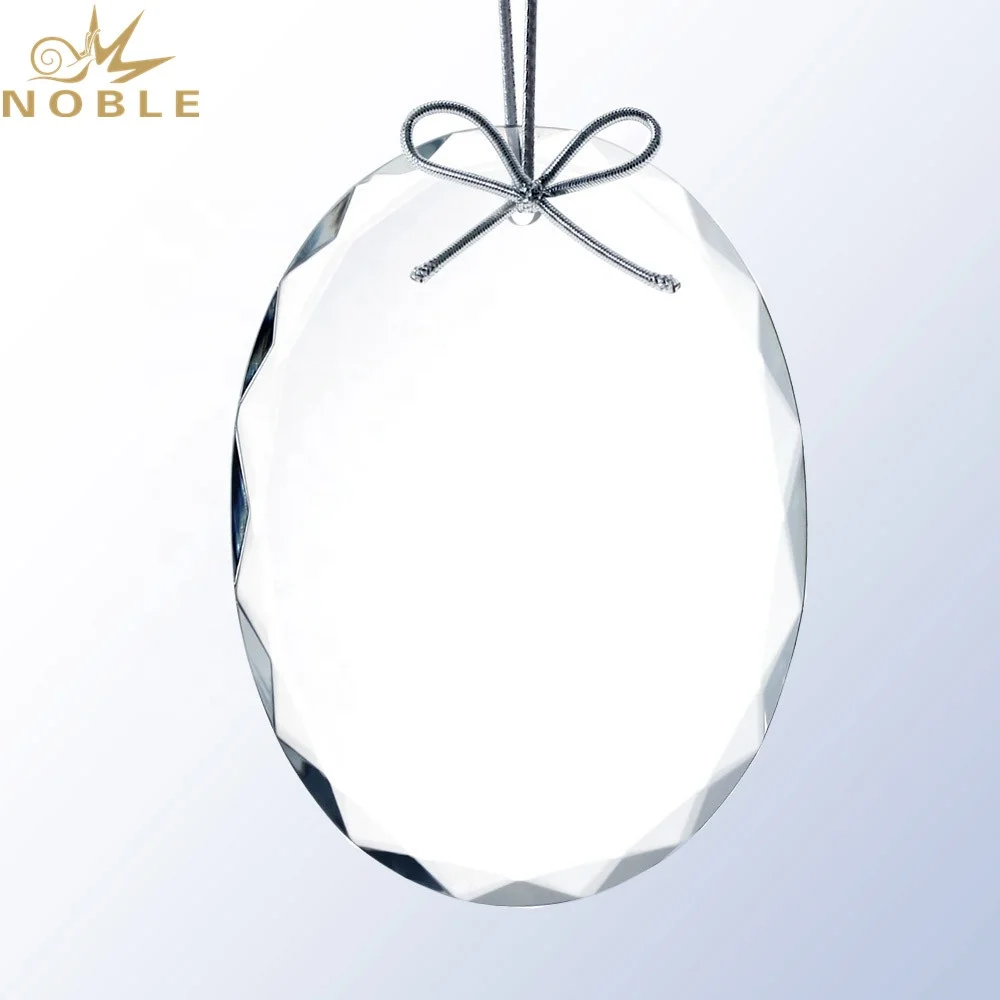 Premium Glass Oval Ornament for Christmas decoration gifts