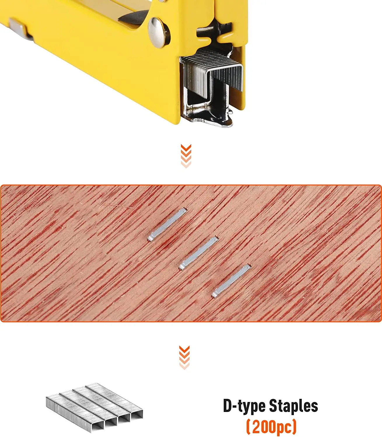 Heavy Duty 3 in 1 good quality Manual Adjustable 4-14MM U-Shape Staple Gun