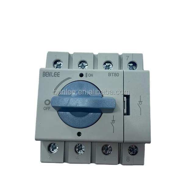 New Arrival BT125-DB2B-4PS  High Voltage Guangzhou Benlee Produce 40A 3/4P On-Off Isolator Switch Disconnecting Switch