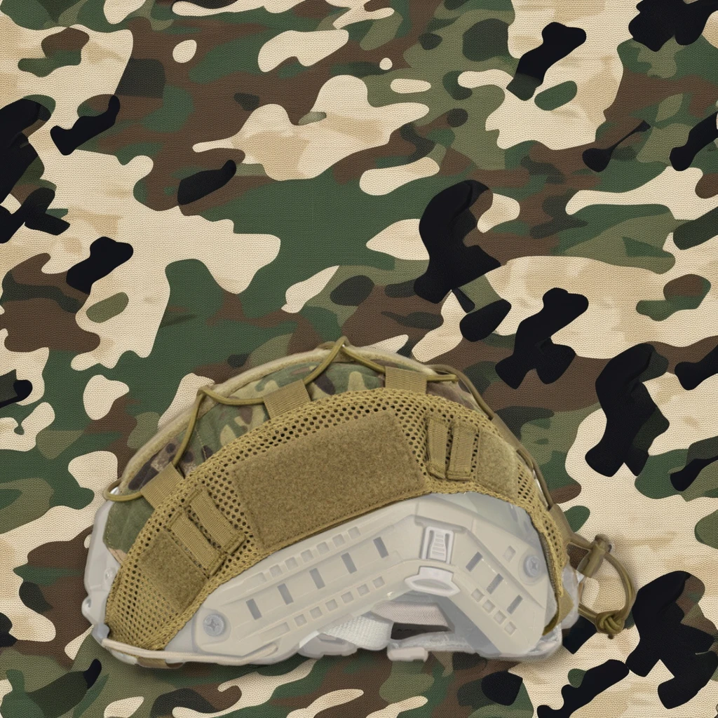 Fast Tactical Helmet Cover CP Camouflage Helmet Cloth Outdoor Camouflage Elastic Rope Helmet Cover