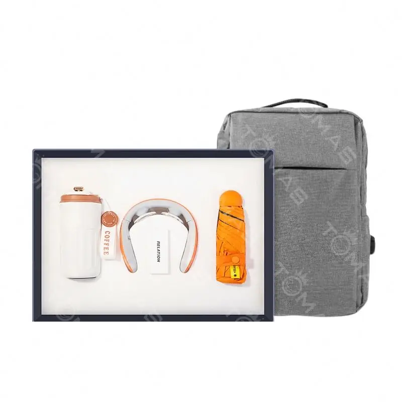 Mug Umbrella Mag Safe Wireless Power Bank  Neck Massager Computer Bag Corporate Gift Set 5IN1 Year-End Anniversary Business Gift