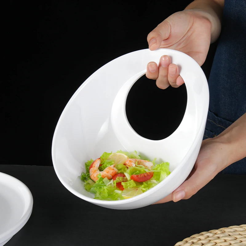 Белые тонкие современные меламиновые тарелки многоразовые пластиковые небьющиеся столовые приборы для ресторанов