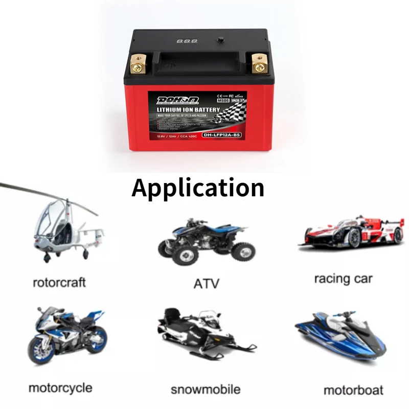 Started battery LFP12A-BS Dry Charged Maintenance Free Lead Acid Battery 12v12AH Motorcycle Battery