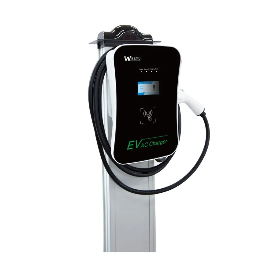 
Type 2 Wallbox EV charger with mounting pole IP65 for commercial use 