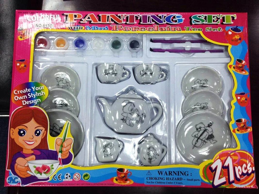 Hot Sell  Funny Children Porcelain Tea Set Toys Gifts Ceramic Mini Tea Set Gift box