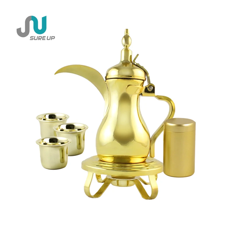 2024 Popular style Arabic Coffee and Tea Set dallah cawa cup set milk coffee tea dallah pot for hotel
