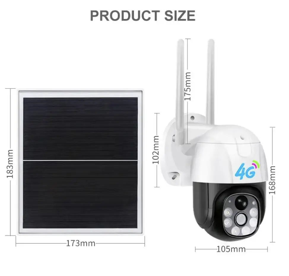 3MP 4G V380 на солнечной энергии уличная Wi-Fi беспроводная микро-сетевая система безопасности CCTV Солнечная камера