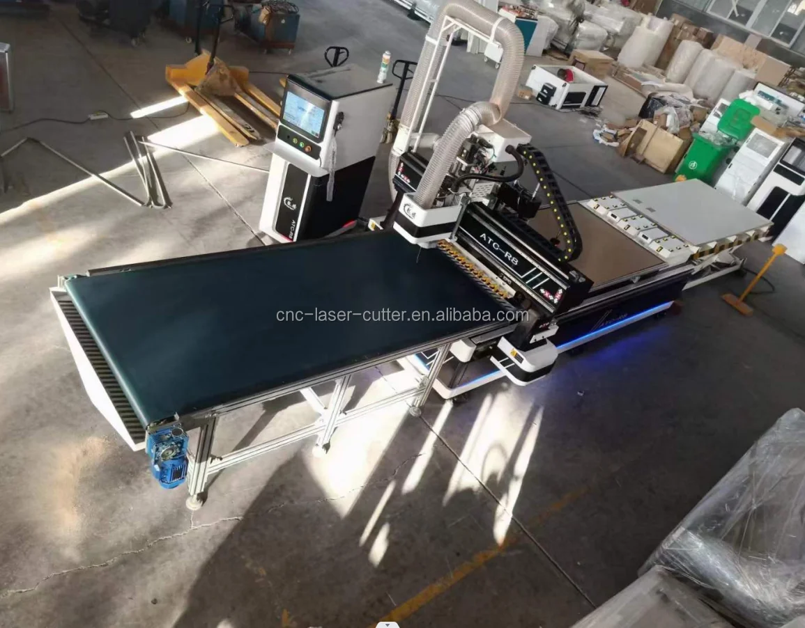 1325 cnc router atc nesting wood machine with auto loading unloading system for woodworking furniture making