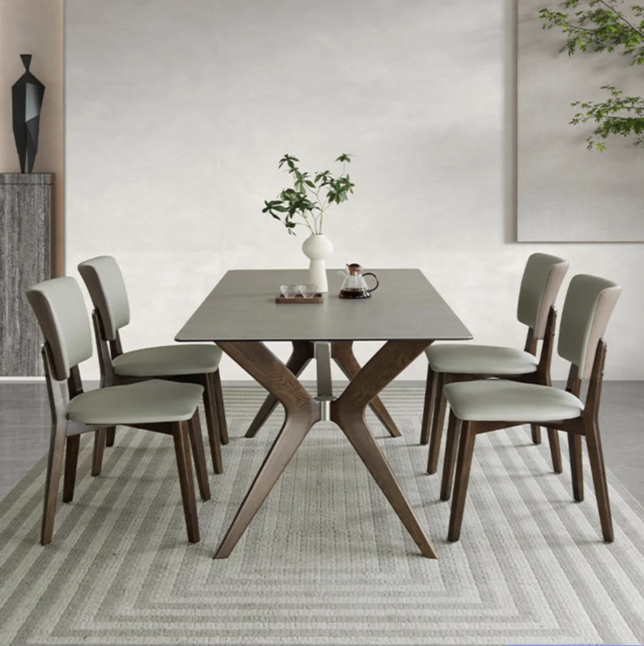 Wholesale Dining Furniture Mable Dining Table Set And Chairs Rectangle Dining Table With 8 Persons