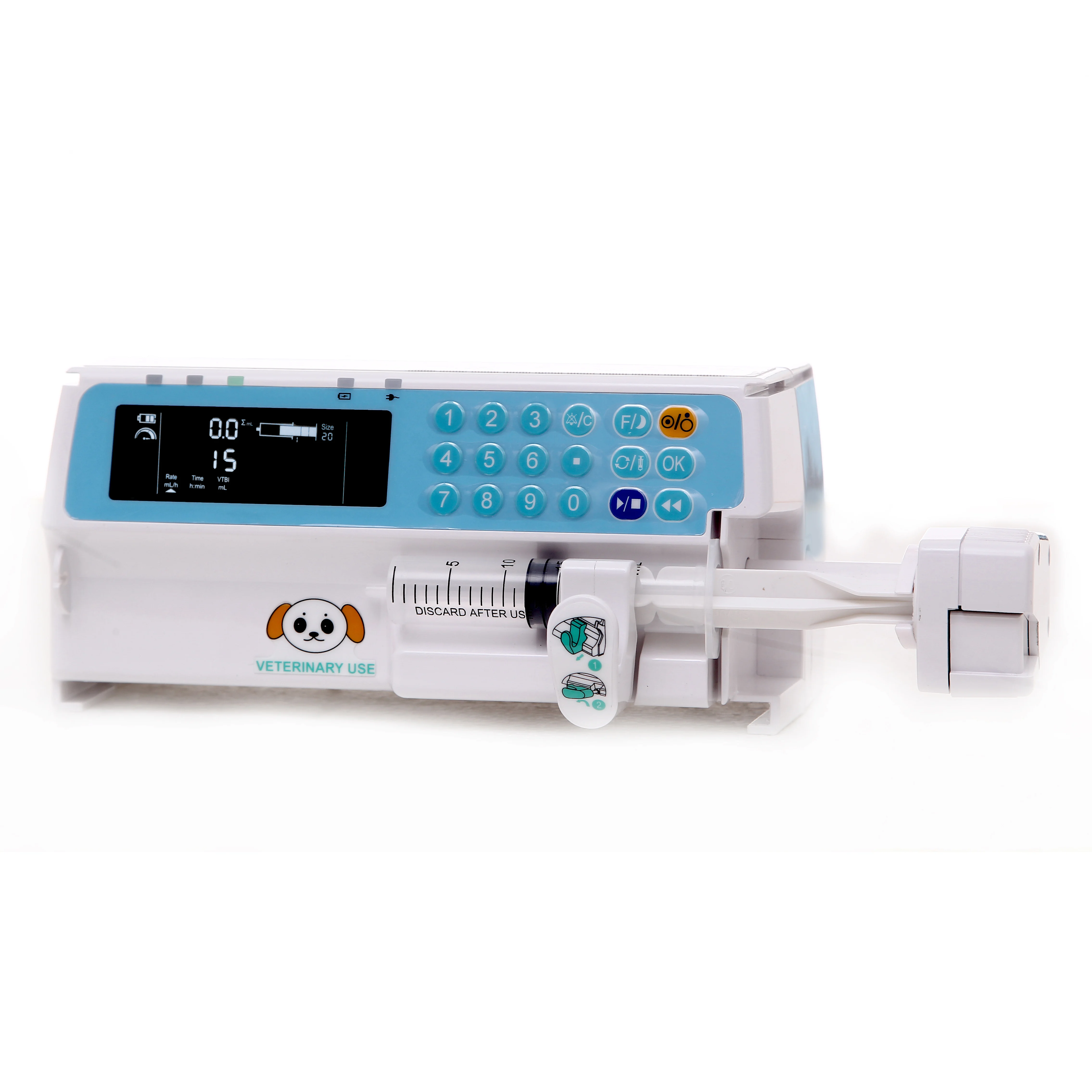 Animal Hospital Single Electric Channel Portable Digital Automatic Veterinary Syringe Pump with Stand