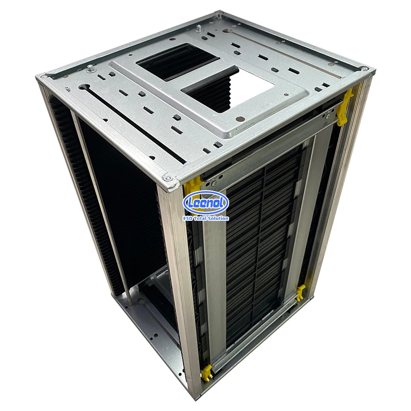Leenol Custom Logo SMT ESD PCB Magazine Circulation Rack for PCB Storage