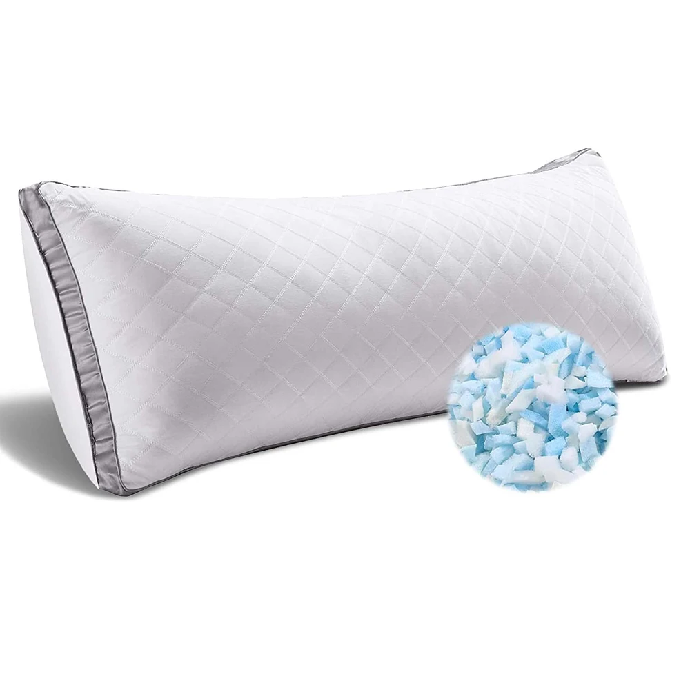 Long Size Washable Memory Foam Body Support Pillow Cushion Bamboo Fabric Cover For Side Sleeper