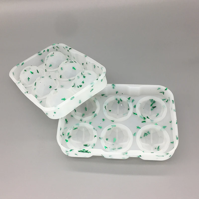 Eco-friendly 6 Cavity Easy to Demould Round Shape Non-toxic Food Grade Silicone Ice Ball Maker