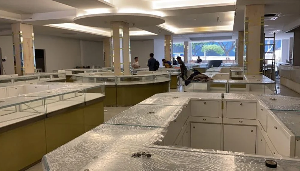 Hot Sale Jewelry Showcase Custom Design Jewelry Furniture Jewellery Display Cabinet 3d Design For Jewelry Store