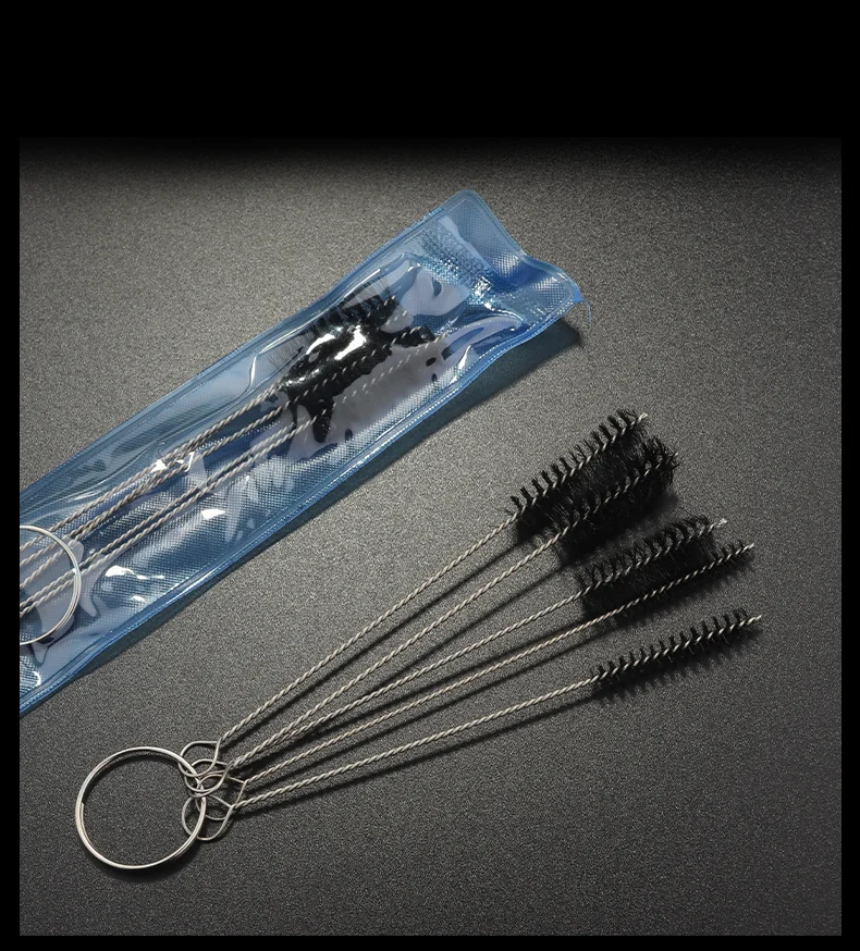 Набор кистей для чистки тату-наконечников Заводская щетка 5 шт. миниатюрная нейлоновая щетина набор татуировочной