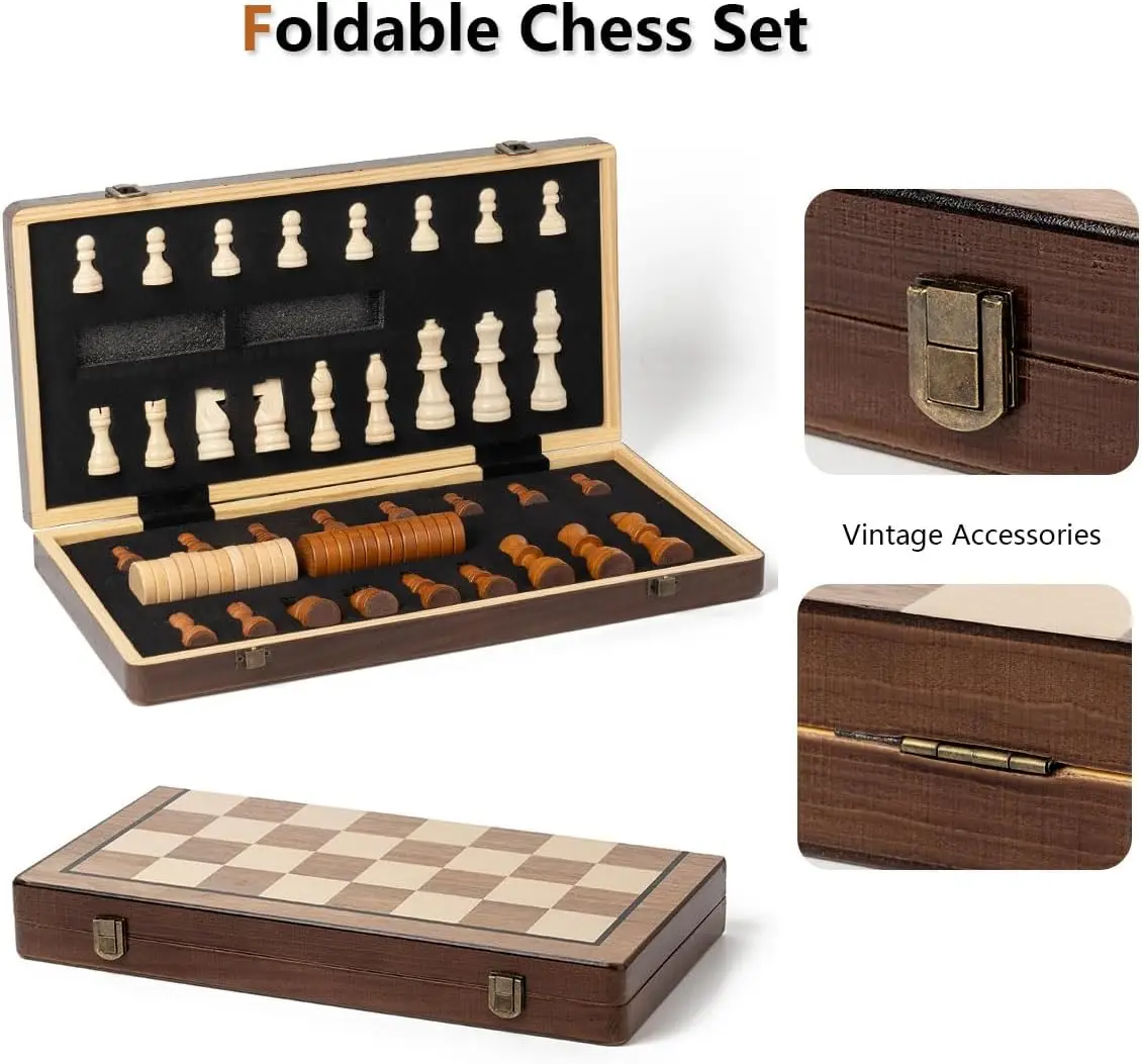 cheap magnet mini wooden chess pieces board game travel magnetic chess set custom wood board games for family