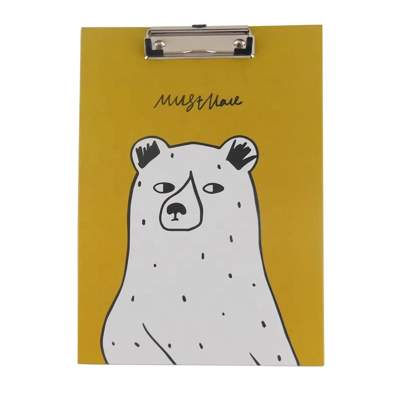 Оптовая продажа, напечатанный на заказ стационарный бумажный станок a4 с черным металлическим зажимом для доктора