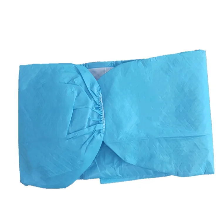 3 layers Custom size Disposable Bed Cover Sheet in hospital with elastic band for Korea Market