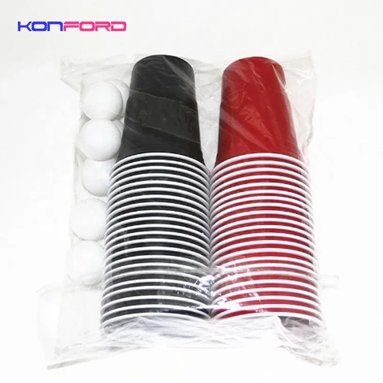 Интересная игра Меса-де-Beer Pong многоразовые Beer Pong чашки 16oz 18oz комплект логотипа по требованию заказчика beerpong шарики