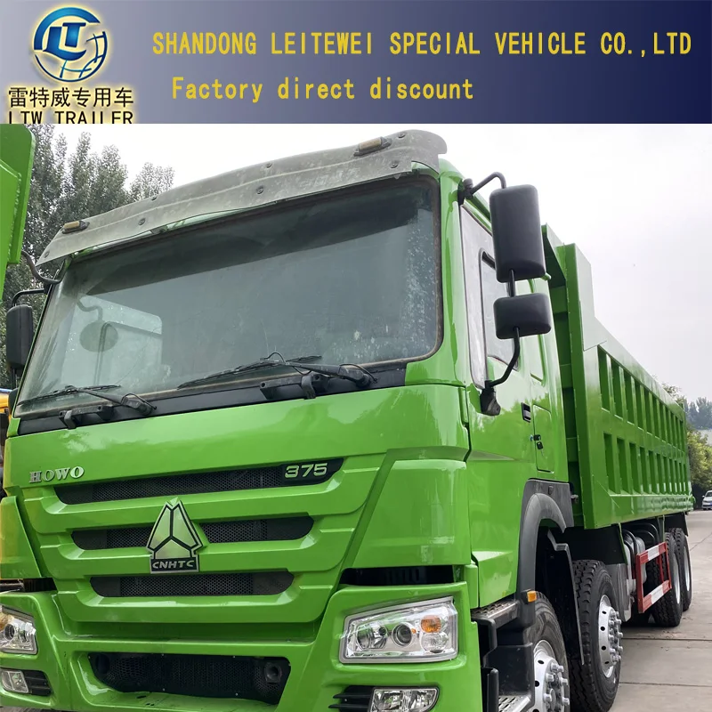 Factory Direct Sales Used Sino right hand drive 371HP 375HP 12 Wheel  Tipper Heavy HOWO Truck Dump Truck for Sale