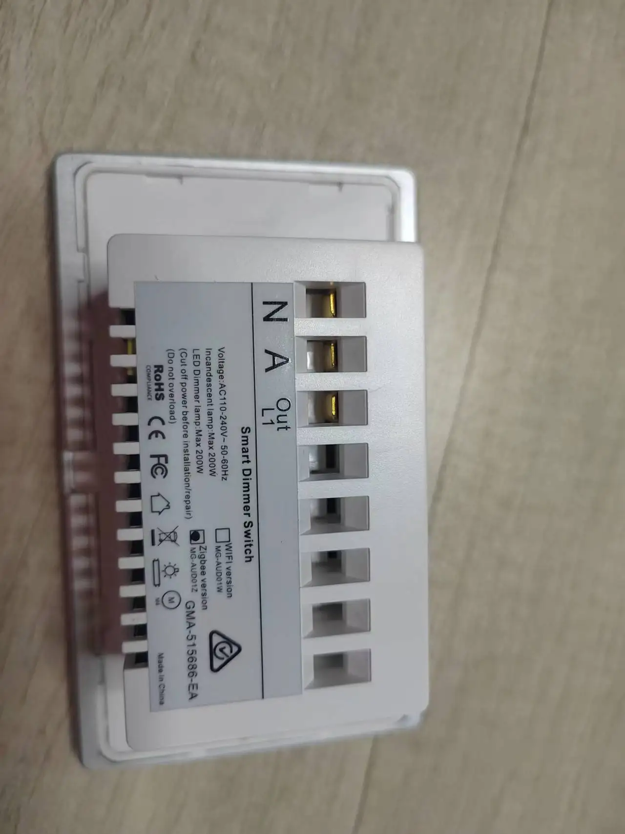 SAA US/AU Standard smart wall switch Dimmer Light Switch White Crystal Glass alexa google voice control Touch dimmer switch