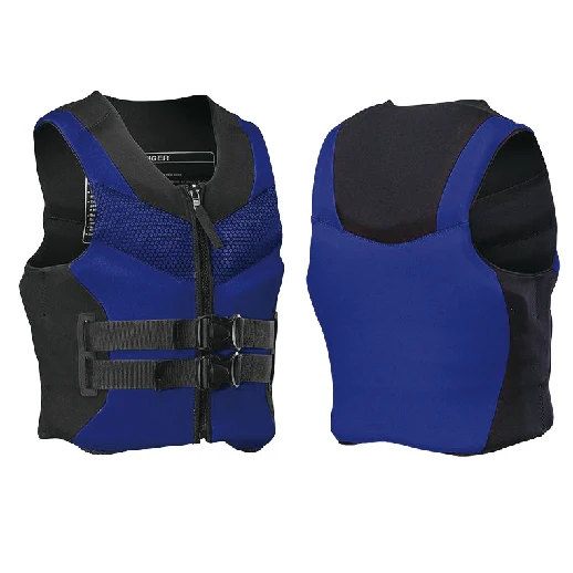 custom blue vest neoprene adults life jacket quality black neoprene man life jacket