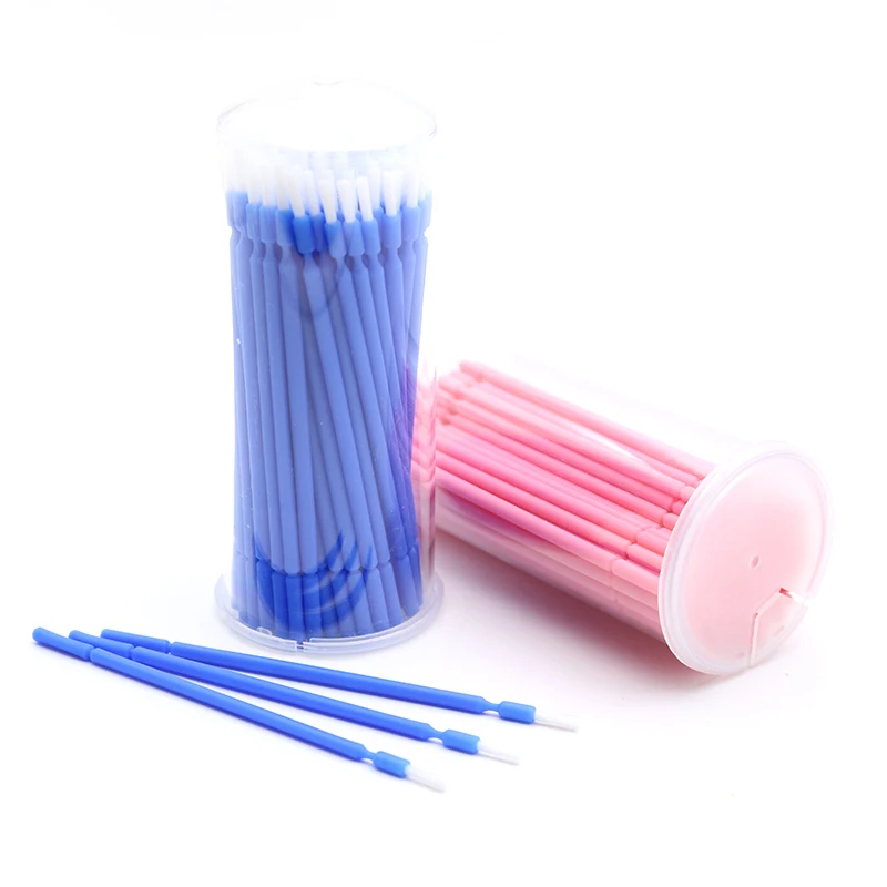 100pcs/pack Disposable Micro Applicator Eyelash Extension Brush Stick Dental Use