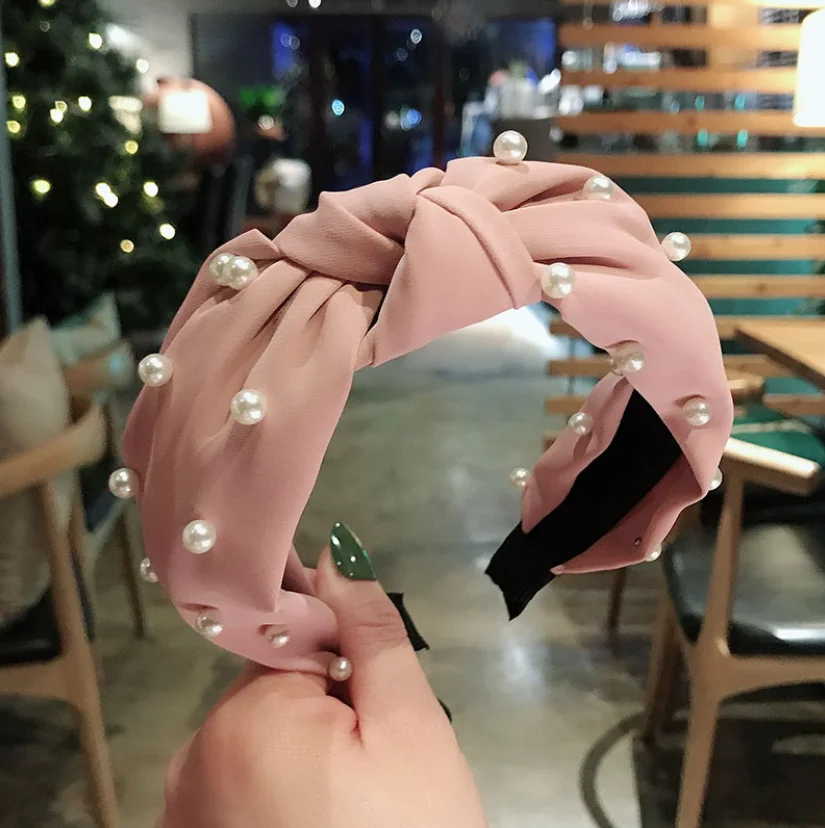 100 take a pearl hair hoop lovely outside wearing a Korean headband hair card adult female net red simple headband