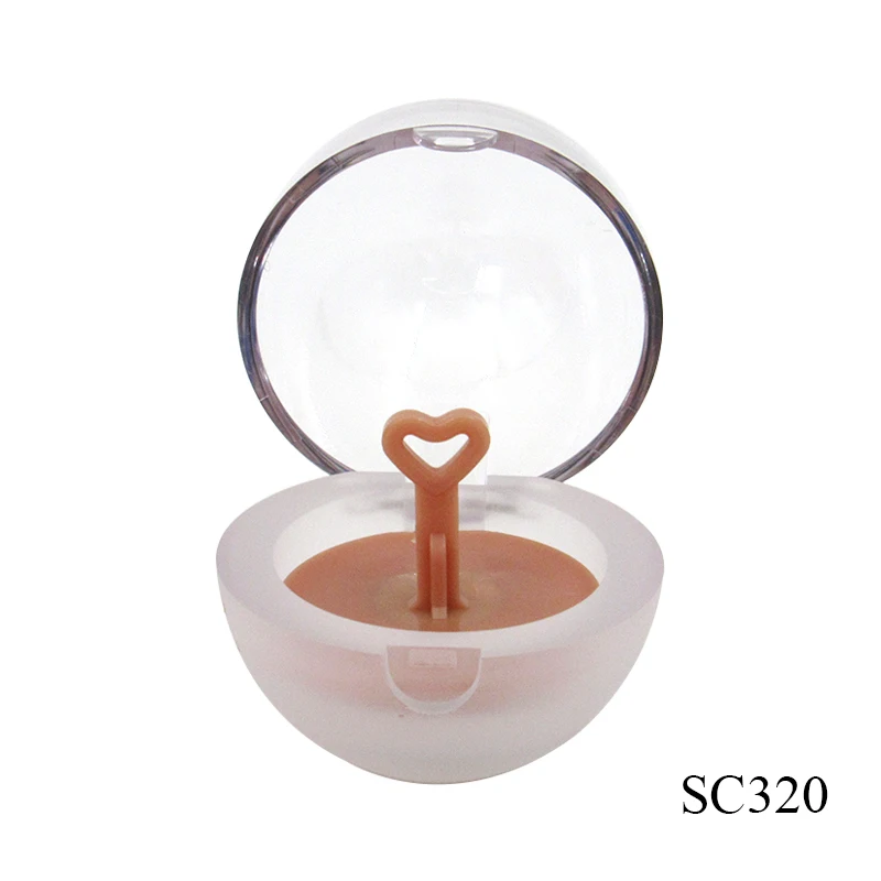Egg-shape magnet adsorption cosmetic eye shadow case, manufacturer newly designed empty transparent plastic eye shadow container