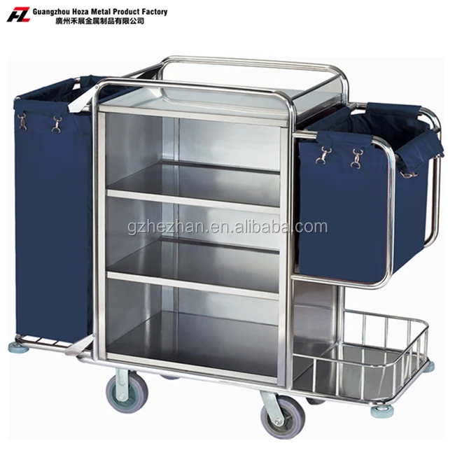 
Housekeeping Cleaning Cart Multifunction Cleaning Trolley Cart For Hotel and Restaurant 