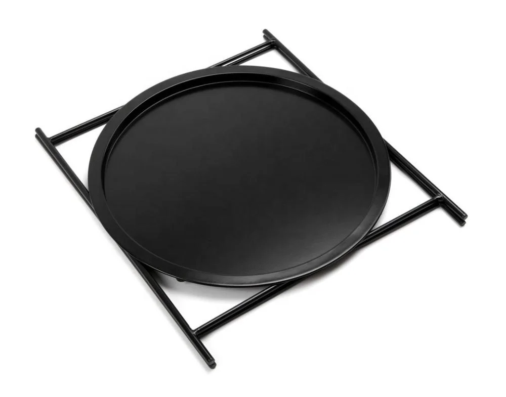 Wrought Iron Small Folding Round Corner Table Side Table