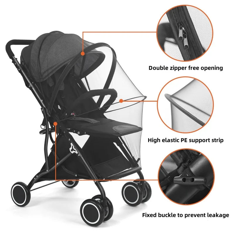 New Large Capacity Easy Install Cradle Bed Net Baby Stroller Mosquito Net bed net