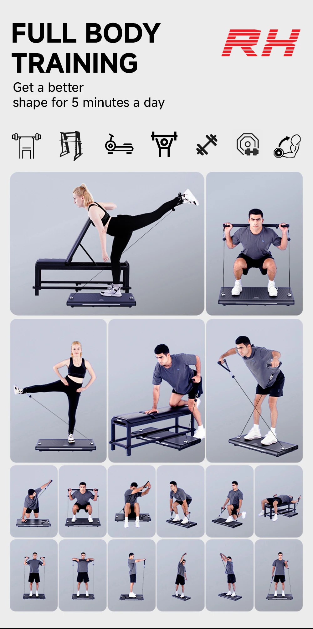 Workout 60Kg Easy Setup Home Cable Fly Gym Machine All In One Home Gym Fitness Sets Gym Equipment For Home