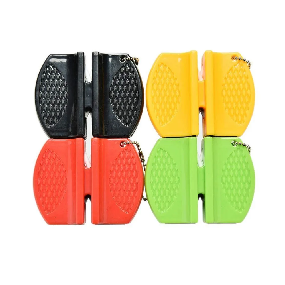 Portable Mini wo-stage Camping Pocket Kitchen Tools Accessories Creative butterfly Type Two-stage Camping Pocket Knife Sharpener