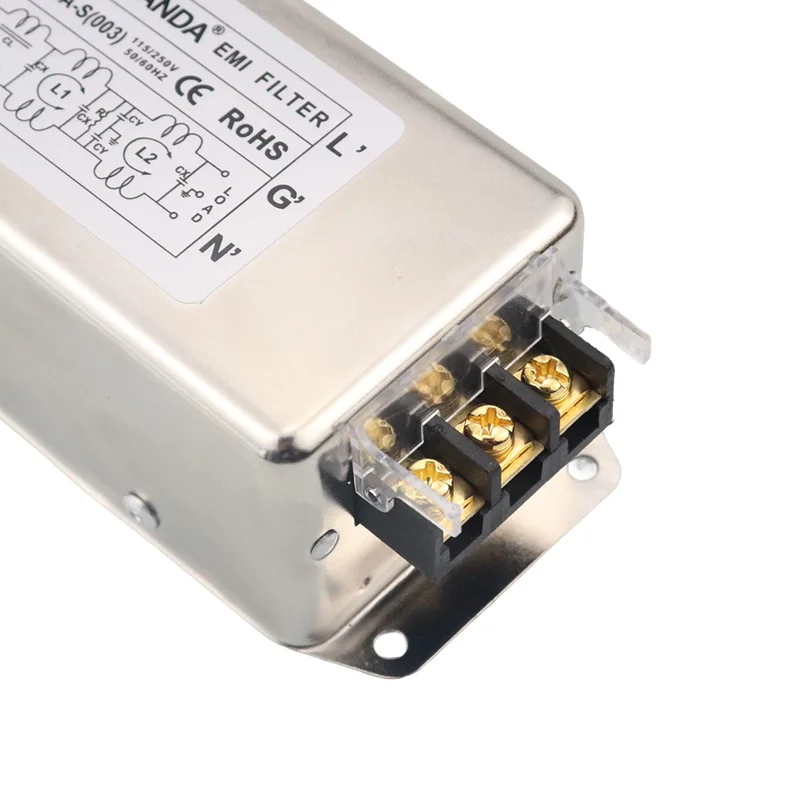 CW4L3-20A-S(003) однофазный трехступенчатая переменного тока фильтр 220v Высокая производительность EMI фильтр гармоник