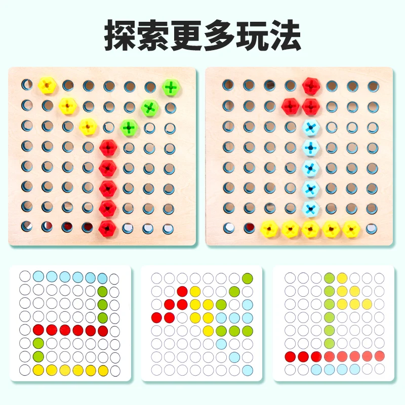 New Design Wooden Screw Tool Juguetes Montessori Role Play Tool Set Busy Board Puzzle Games Educational Toys For Kids Boys Girls