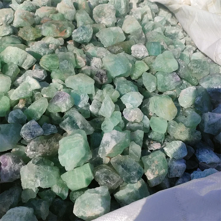 Wholesale Stones And Crystals Natural Raw Rainbow Fluorite Healing Rough Stone for house Decorative