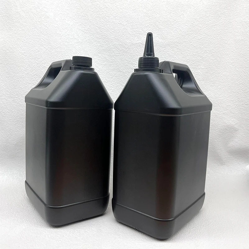 Фабричный запас оптовая продажа 5L матовый черный HDPE 5 кг пластиковый канистр ацетон акриловый жидкий мономер химическая бутылка