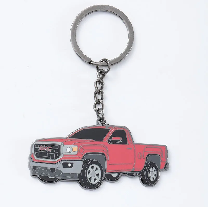 High Quality Hard Enamel Metal Club Car  Keychains Custom Logo Bag Charm Keychain