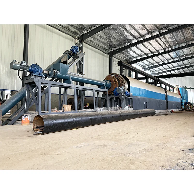 Continuous Waste Tyre Recycling Oil Distillation Plant Pyrolysis Machine