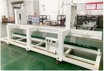 HUAHUA HP280 Rapid cutting timesaving heavy duty double blade sliding table saw machine