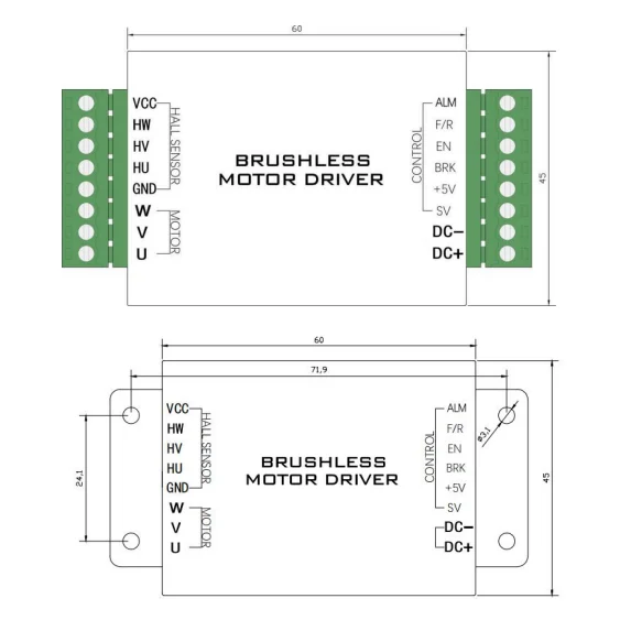  upgrade version BL2406 Integrated Machine Series Brushless Motor Drive dc to